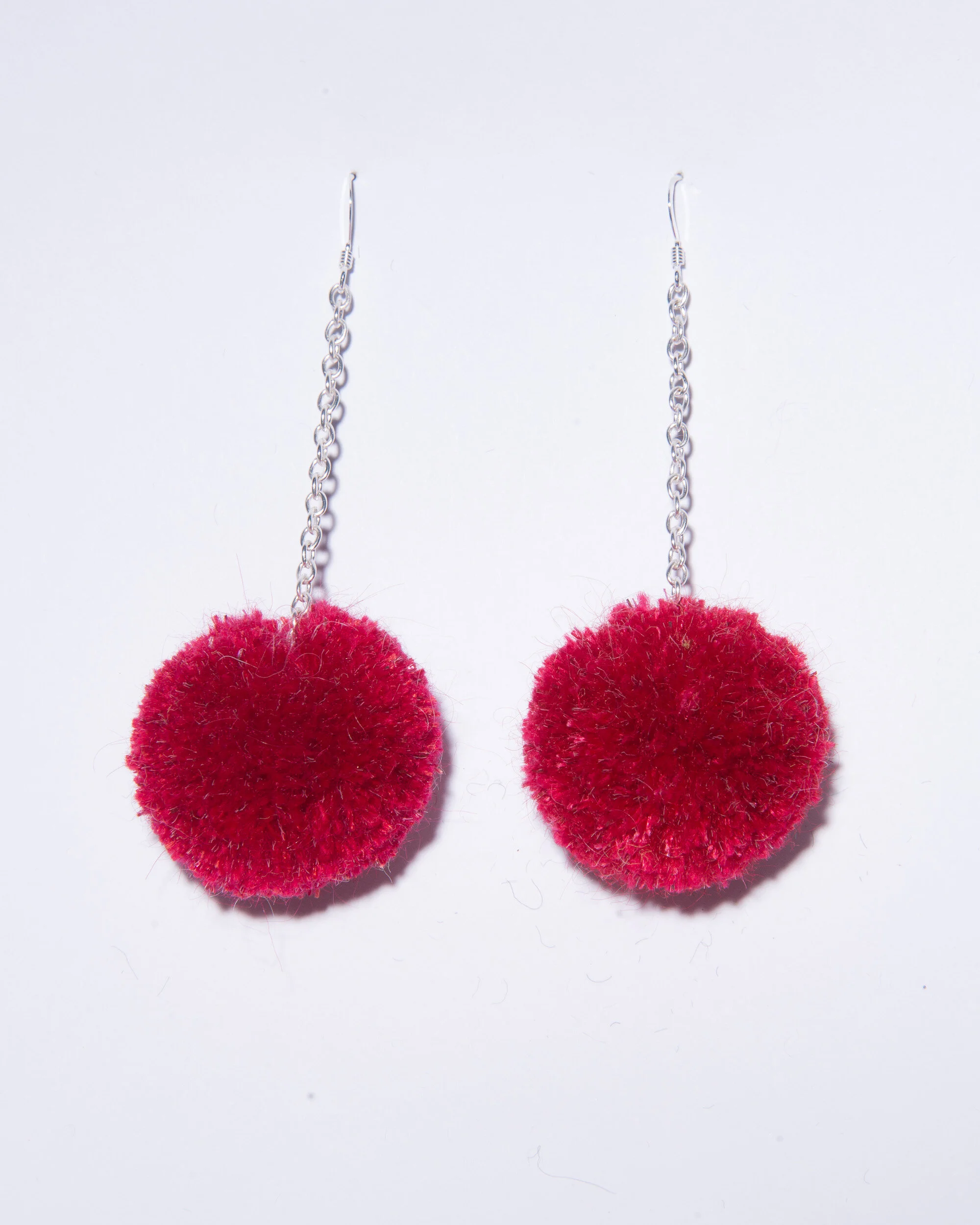 POM POM red earrings Salmi Designers